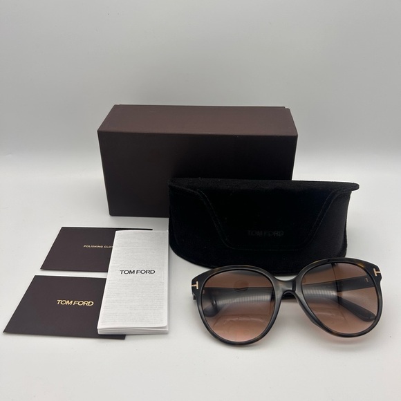 Tom Ford Accessories - Tom Ford Tf 957-D Havana/Brown Grad Square 52F Sunglasses 58-20-145